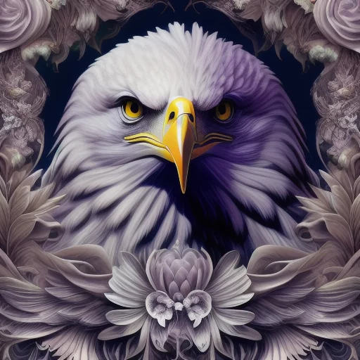 916350308-overwhelmingly beautiful eagle framed with vector flowers, long shiny wavy flowing hair, polished, ultra detailed vector floral.webp